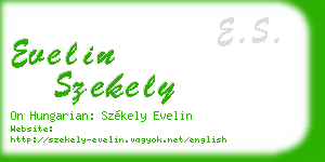 evelin szekely business card